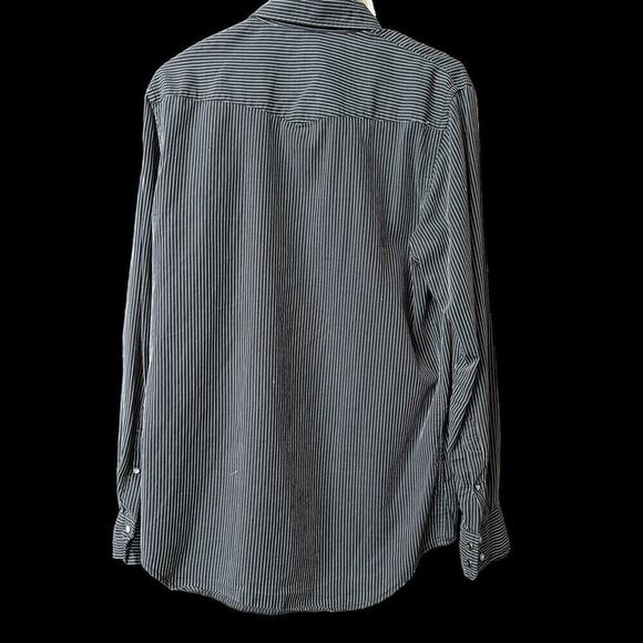 Old Navy Men's Shirt BLUE Striped Pearl Snap Western Size Small #H1278 - Picture 4 of 6